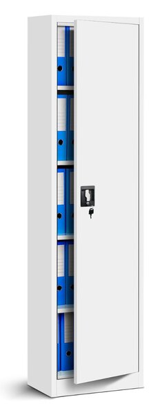 Dulap metalic cu o singură ușă Alex alb (45x185 cm)
