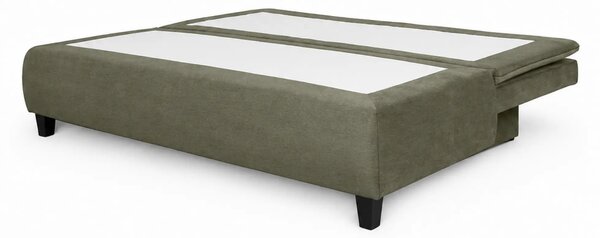 Canapea extensibila HARRY, stofa catifelata verde - Element 11, lada d