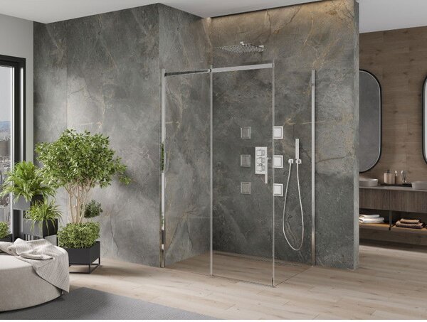 Mexen Omega cabină de duș glisantă 100 x 70 cm, transparent, crom - 825-100-070-01-00