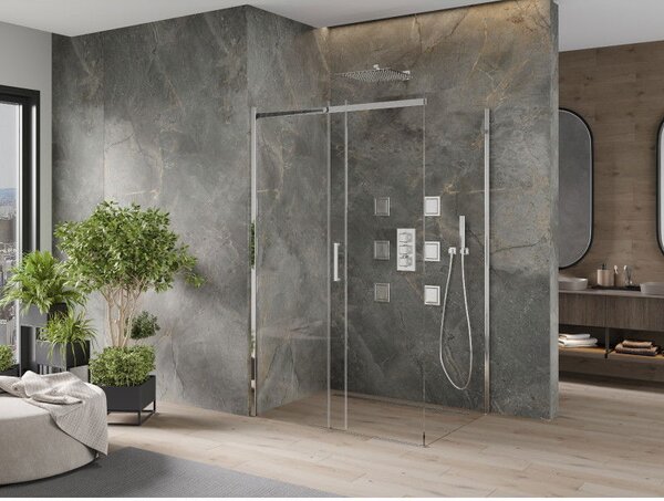 Mexen Omega cabină de duș glisantă 100 x 70 cm, transparent, crom - 825-100-070-01-00