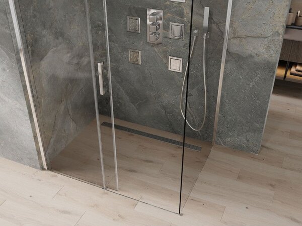 Mexen Omega cabină de duș glisantă 100 x 70 cm, transparent, crom - 825-100-070-01-00