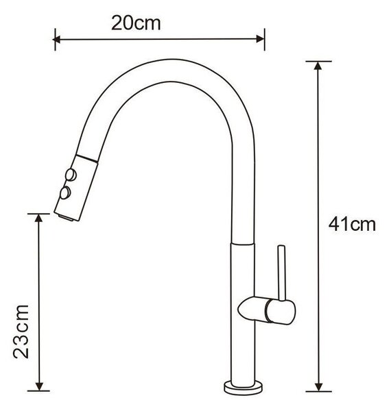 Mexen Ava baterie de bucătărie, aurie - 672800-50