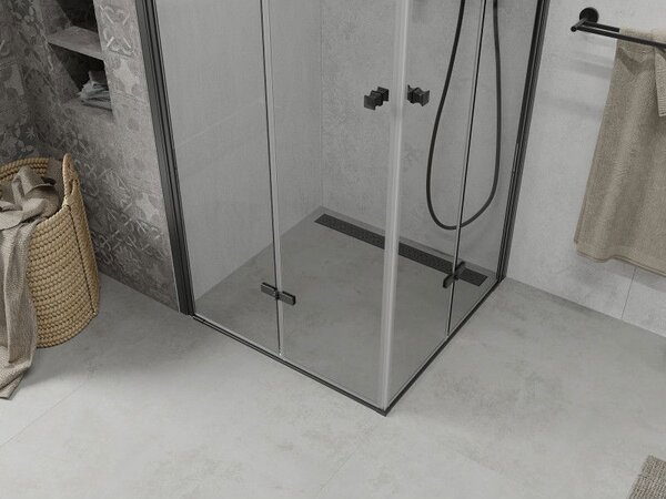 Mexen Lima Duo cabină de duș pliabilă 70 x 70 cm, transparent, negru - 856-070-070-70-00-02