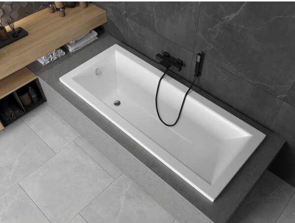 Mexen Cubik cadă de baie dreptunghiulară 120 x 70 cm, albă - 55031207000