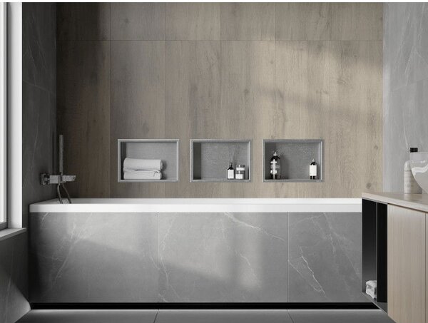 Mexen X-Wall-R raft nisa cu flanșă 30 x 20 cm, inox - 1910302010