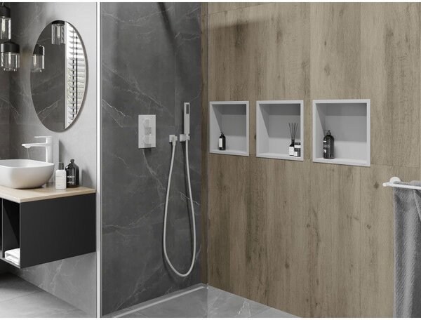 Mexen X-Wall-R raft nișă cu flanșă 30 x 30 cm, alb - 1920303010