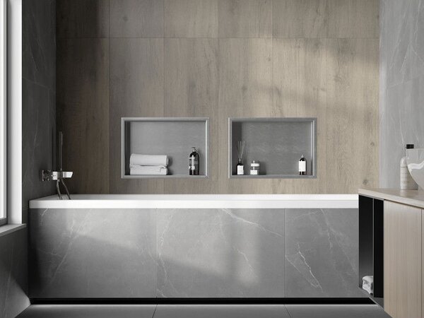 Mexen X-Wall-R raft încastrat cu flanșă 45 x 30 cm, inox - 1910453010