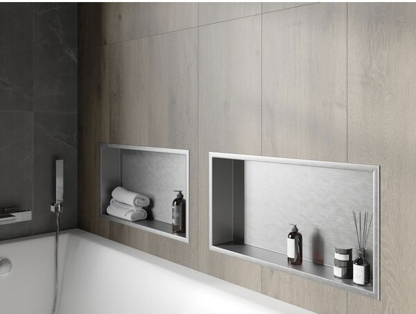 Mexen X-Wall-R raft nișă cu flanșă 60 x 30 cm, inox - 1910603010