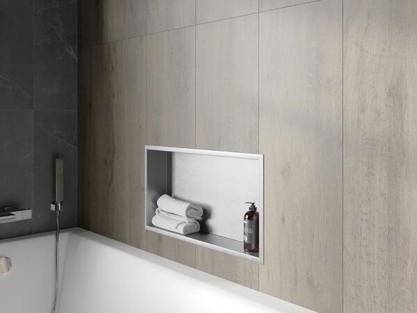 Mexen X-Wall-R raft nișă cu flanșă 60 x 30 cm, inox - 1910603010