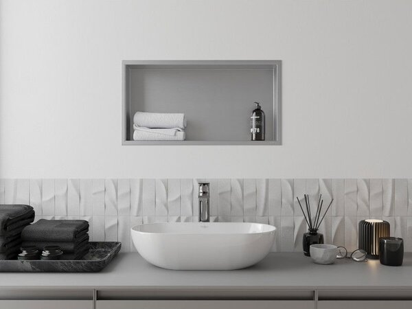 Mexen X-Wall-R raft nișă cu flanșă 60 x 30 cm, inox - 1910603010