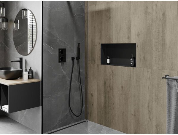 Mexen X-Wall-NR raft încastrat fără flanșă 60 x 30 cm, negru - 1971603010
