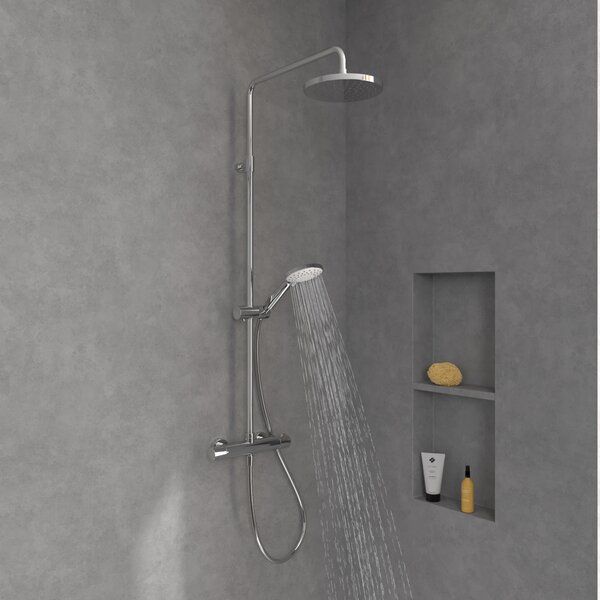 Villeroy & Boch Universal Showers set de duș perete cu termostat cu duș de ploaie crom TVS10900200061