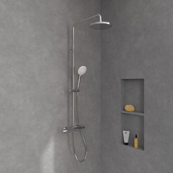 Villeroy & Boch Universal Showers set de duș perete cu termostat cu duș de ploaie crom TVS10900200061