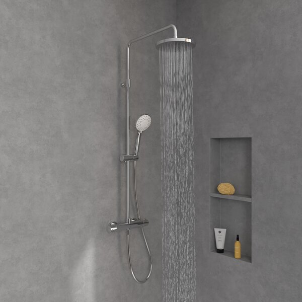 Villeroy & Boch Universal Showers set de duș perete cu termostat cu duș de ploaie crom TVS10900200061