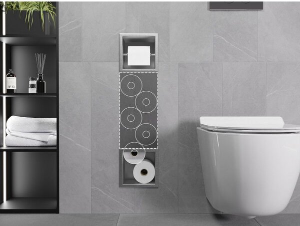 Mexen X-Wall-BP suport pentru hârtie igienică cu magazie, inox - 1914