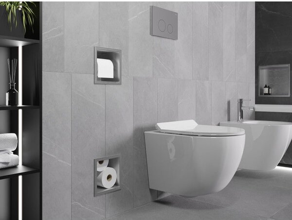 Mexen X-Wall-BP suport pentru hârtie igienică cu magazie, inox - 1914