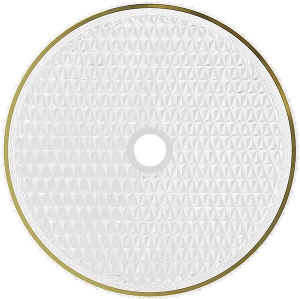 Mexen Aura lavoar din sticlă pe blat 39 x 39 cm, transparent/auriu - 24013905