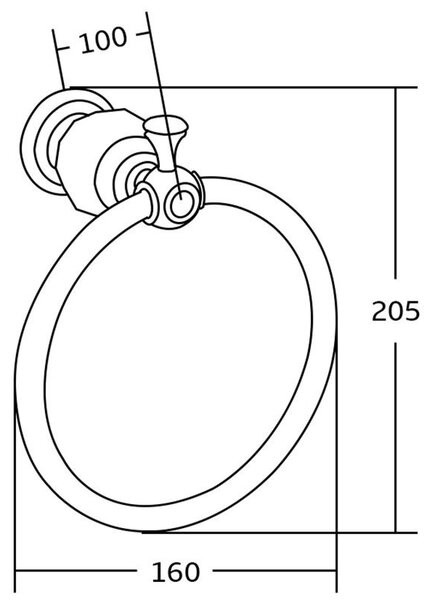 Mexen Estela cuier pentru prosop, auriu - 7011532-50