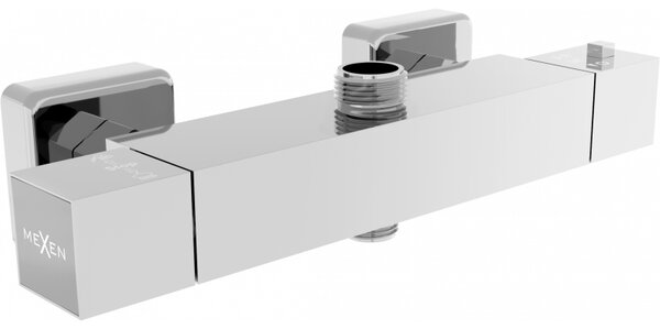Baterie termostatica Mexen CUBE cu racord superior, crom, 77250-00