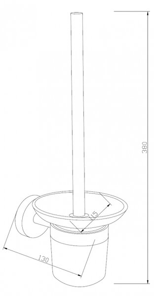 Mexen Accesorii Mexen, suport perie de toaleta LOFT, crom, 7012650-00