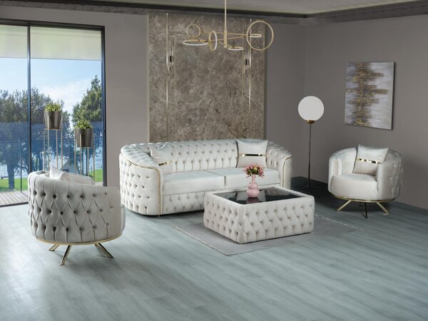 Set Canapea Extensibila Modela 3+1+1 Zebrano Luxury
