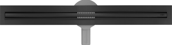 Sifon de duș Mexen plat din oțel inoxidabil cu sifon rotativ 360° 70 cm, model SLIM, negru, 1741070