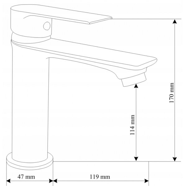 Mexen Royo baterie de lavoar, neagră - 72200-70