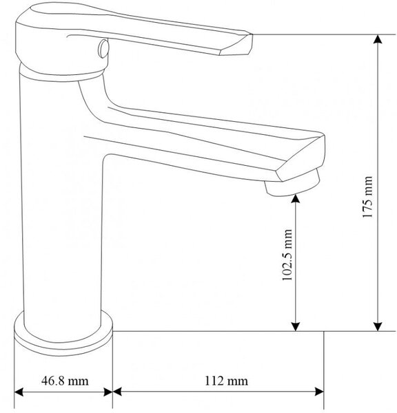 Mexen Sabre baterie lavoar, albă - 72100-20