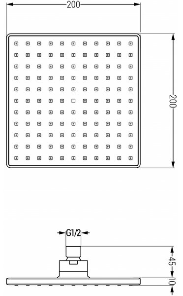 Mexen Uno, set de duș ascuns DR45, crom, 71435DR45-00