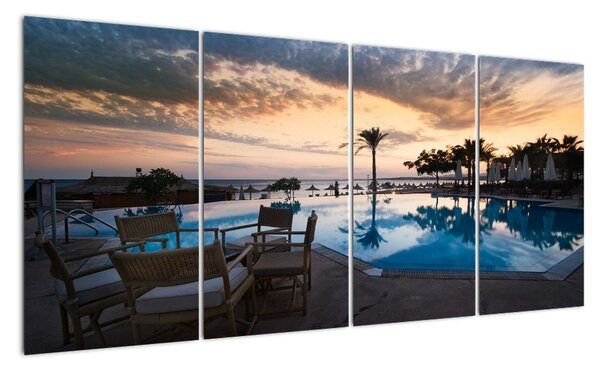 Tablou - piscină în Marea Mediterană (160x80cm)