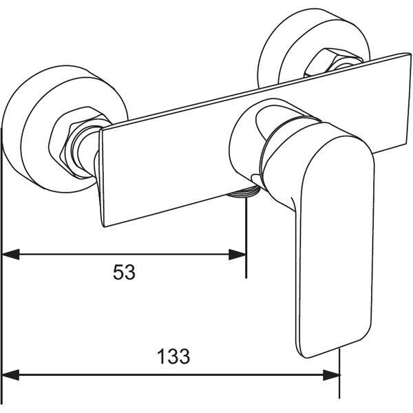 Mexen Alexa baterie de duș, aurie - 71240-50