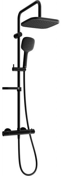 Mexen KX33 set de duș de suprafață cu duș fix și baterie termostatică, negru - 771503391-70