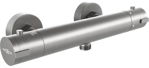 Mexen KAI, baterie termostatică de duș cu racord de duș inferior de 1/2 inch, grafit mat, 77100-66