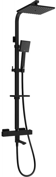 Mexen - Set de duș CQ45 cu baterie termostatică Cube, negru, 779104595-70