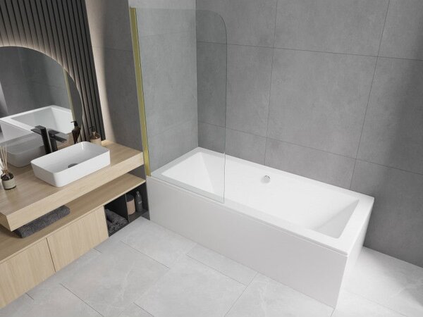 Mexen Felix paravan de baie cu 1 panou 70 x 140 cm, transparent, auriu - 890-070-001-50-00