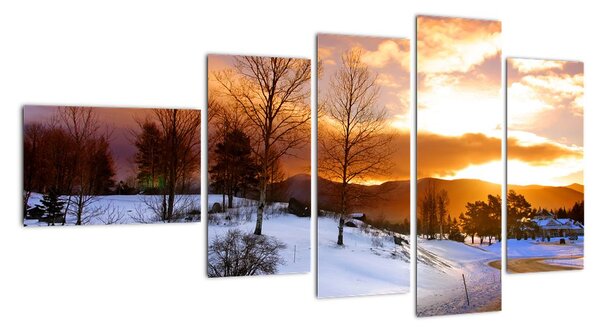 Tablou de peisaj de iarnă (110x60cm)