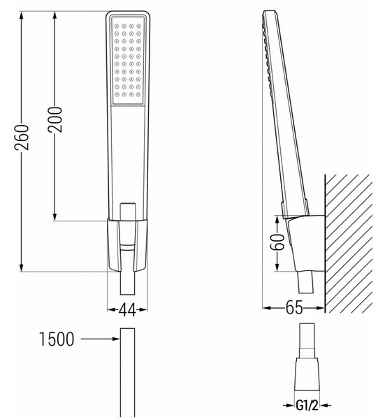 Mexen Axel R72 set cadă, crom - 73813R72-00