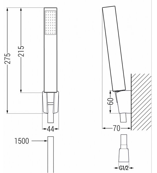 Mexen R-77 set duș punctual, negru - 785775052-70
