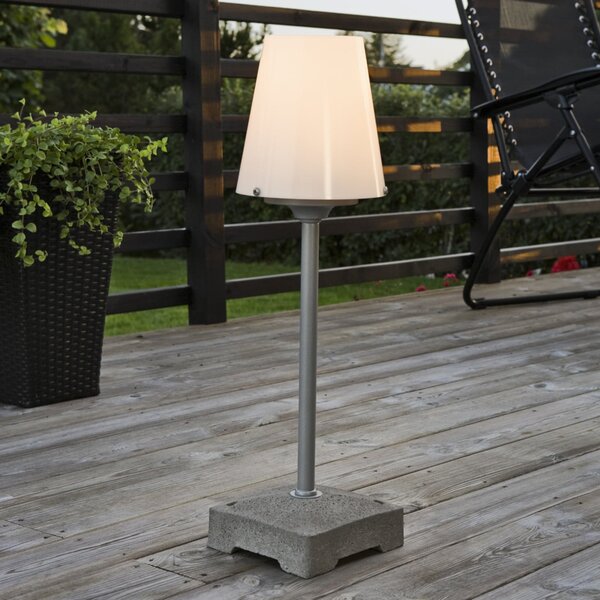 Konstsmide Nouă lampă de podea elegantă Lucca pentru exterior, 59 cm, Gri, Metal, Modern