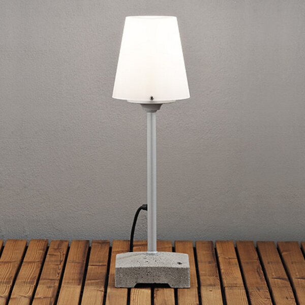 Konstsmide Nouă lampă de podea elegantă Lucca pentru exterior, 59 cm, Gri, Metal, Modern