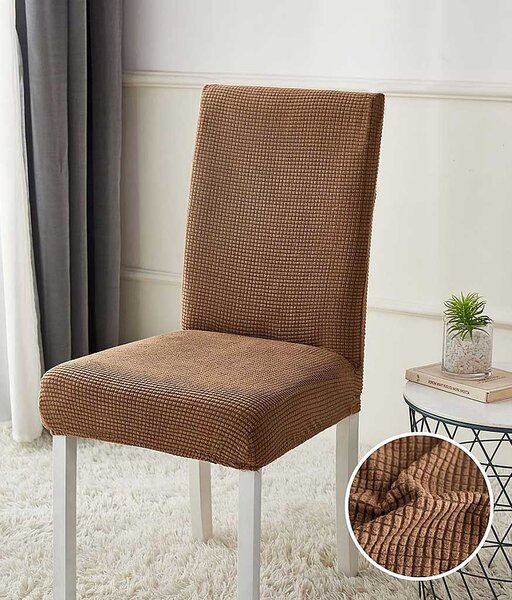 Set 6 huse elastice pentru scaune culoare Cappuccino