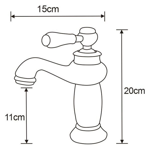 Mexen Draco baterie pentru lavoar, crom - 745400-00
