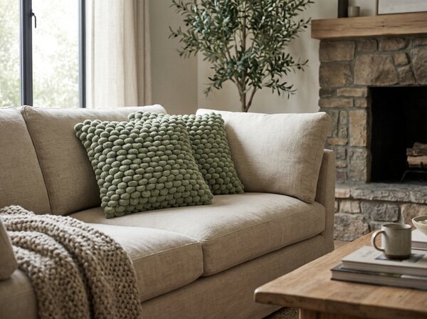 Perna decorativa ALINA 45x45 cm, verde