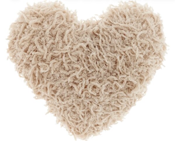 Perna decorativa ROMEO HEART 45x45 cm, bej