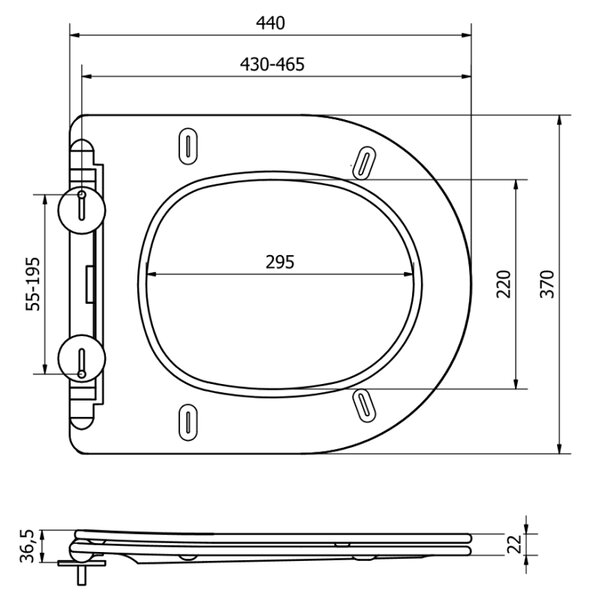Mexen - Scaun WC SLIM DUROPLAST pentru vas WC LENA RICO SOFIA CARMEN (2316) | închidere soft, 39040100