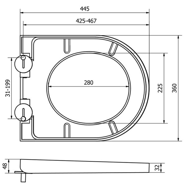Mexen - Scaun WC DUROPLAST pentru vas WC LENA RICO SOFIA CARMEN (823) | închidere soft, 39020100