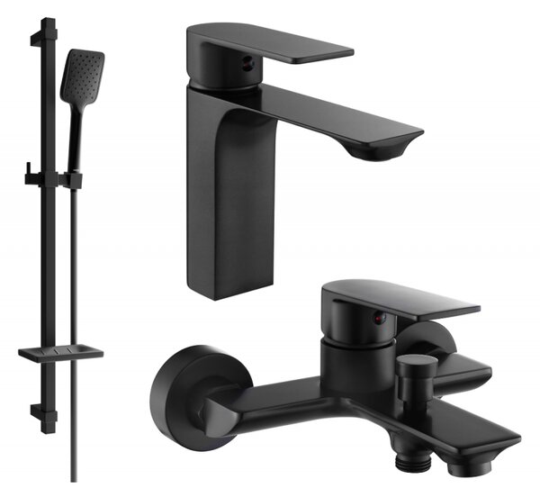 Mexen Alexa Set pentru cadă DQ62, negru - 71203DQ62-70