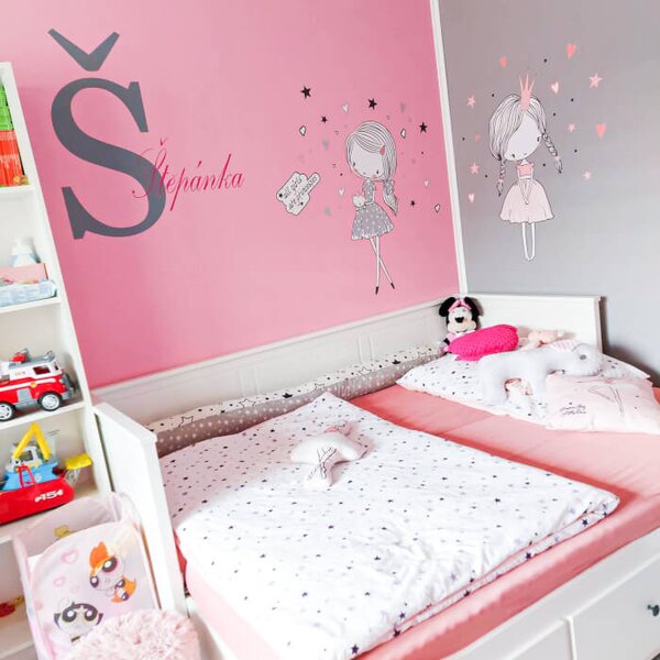 INSPIO-Autocolant textil - Zâne - autocolante în culori de gri și roz