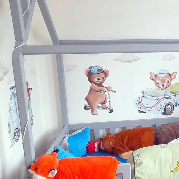 INSPIO-Autocolant textil - Autocolant pentru perete - Animale în călătorie