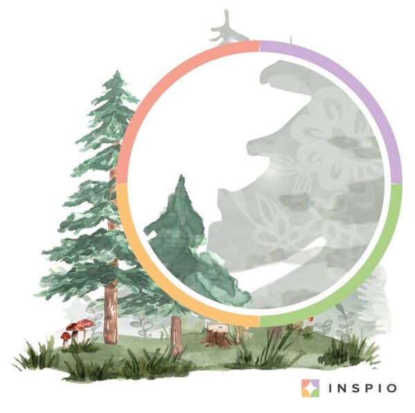 INSPIO-Autocolant textil - Sticker Perete - Animale din Pădure